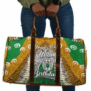 Personalized African 70th Birthday Travel Bag Tribal Animal Print Heritage Pattern