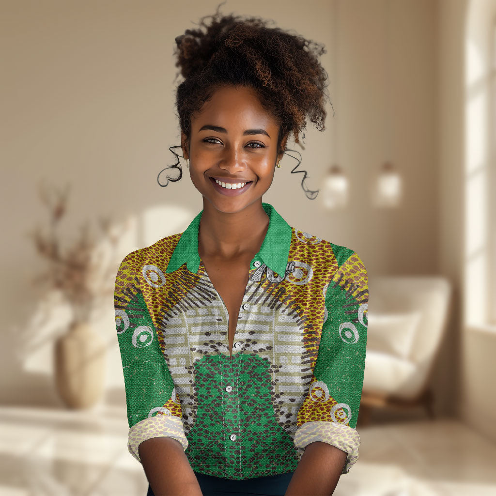 Personalized African 70th Birthday Women Casual Shirt Tribal Animal Print Heritage Pattern
