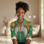 Personalized African 70th Birthday Women Casual Shirt Tribal Animal Print Heritage Pattern
