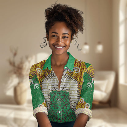 Personalized African 70th Birthday Women Casual Shirt Tribal Animal Print Heritage Pattern