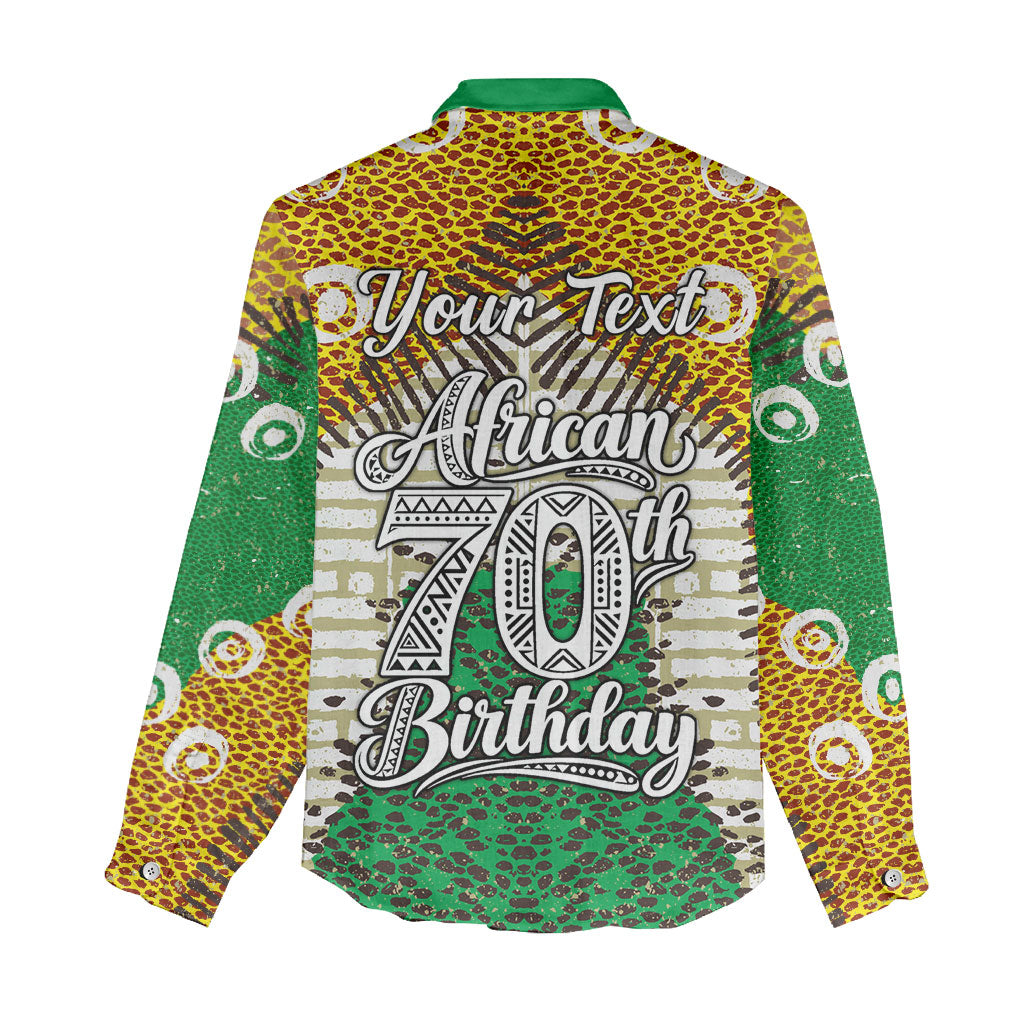 Personalized African 70th Birthday Women Casual Shirt Tribal Animal Print Heritage Pattern