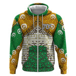 Personalized African 70th Birthday Zip Hoodie Tribal Animal Print Heritage Pattern