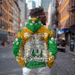 Personalized African 70th Birthday Zip Hoodie Tribal Animal Print Heritage Pattern
