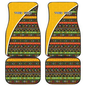 Personalized African 75th Birthday Car Mats Colorful Tribal Geometric Heritage Pattern