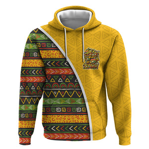 Personalized African 75th Birthday Hoodie Colorful Tribal Geometric Heritage Pattern