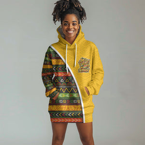Personalized African 75th Birthday Hoodie Dress Colorful Tribal Geometric Heritage Pattern