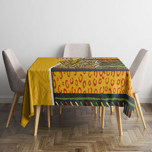Personalized African 75th Birthday Tablecloth Colorful Tribal Geometric Heritage Pattern