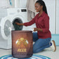 Aker Laundry Basket Ancient Egyptian Sunset Gradient, Twin Lion Guardians, and Solar Disc - African Pride