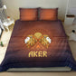 Aker Bedding Set Ancient Egyptian Sunset Gradient, Twin Lion Guardians, and Solar Disc - African Pride