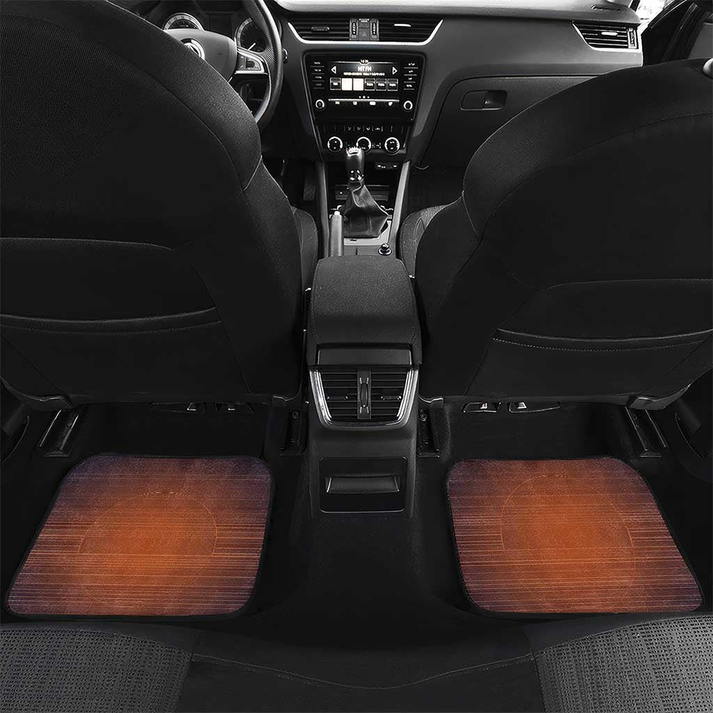 Aker Car Mats Ancient Egyptian Sunset Gradient, Twin Lion Guardians, and Solar Disc - African Pride