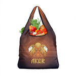 Aker Grocery Bag Ancient Egyptian Sunset Gradient, Twin Lion Guardians, and Solar Disc - African Pride