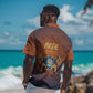 Aker Hawaiian Shirt Ancient Egyptian Sunset Gradient, Twin Lion Guardians, and Solar Disc - African Pride