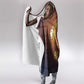 Aker Hooded Blanket Ancient Egyptian Sunset Gradient, Twin Lion Guardians, and Solar Disc - African Pride