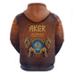 Aker Hoodie Ancient Egyptian Sunset Gradient, Twin Lion Guardians, and Solar Disc - African Pride