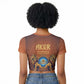 Aker Raglan Cropped T shirt Ancient Egyptian Sunset Gradient, Twin Lion Guardians, and Solar Disc - African Pride
