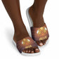 Aker Slide Sandals Ancient Egyptian Sunset Gradient, Twin Lion Guardians, and Solar Disc - African Pride