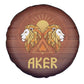 Aker Spare Tire Cover Ancient Egyptian Sunset Gradient, Twin Lion Guardians, and Solar Disc - African Pride