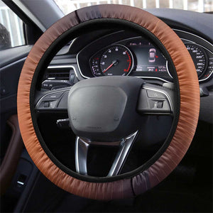 Aker Steering Wheel Cover Ancient Egyptian Sunset Gradient, Twin Lion Guardians, and Solar Disc - African Pride