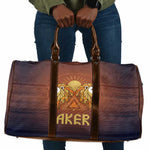 Aker Travel Bag Ancient Egyptian Sunset Gradient, Twin Lion Guardians, and Solar Disc - African Pride