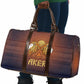Aker Travel Bag Ancient Egyptian Sunset Gradient, Twin Lion Guardians, and Solar Disc - African Pride