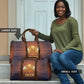 Aker Travel Bag Ancient Egyptian Sunset Gradient, Twin Lion Guardians, and Solar Disc - African Pride
