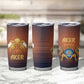 Aker Tumbler Cup Ancient Egyptian Sunset Gradient, Twin Lion Guardians, and Solar Disc - African Pride