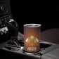 Aker Tumbler Cup Ancient Egyptian Sunset Gradient, Twin Lion Guardians, and Solar Disc - African Pride