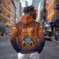 Aker Zip Hoodie Ancient Egyptian Sunset Gradient, Twin Lion Guardians, and Solar Disc - African Pride
