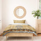 Aker Ancient Egyptian Bedding Set with Hieroglyphic Pattern, Pyramid Symbol, and Twin Lion Guardians Motif - African Pride