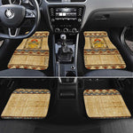Aker Ancient Egyptian Car Mats with Hieroglyphic Pattern, Pyramid Symbol, and Twin Lion Guardians Motif - African Pride