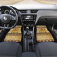 Aker Ancient Egyptian Car Mats with Hieroglyphic Pattern, Pyramid Symbol, and Twin Lion Guardians Motif - African Pride