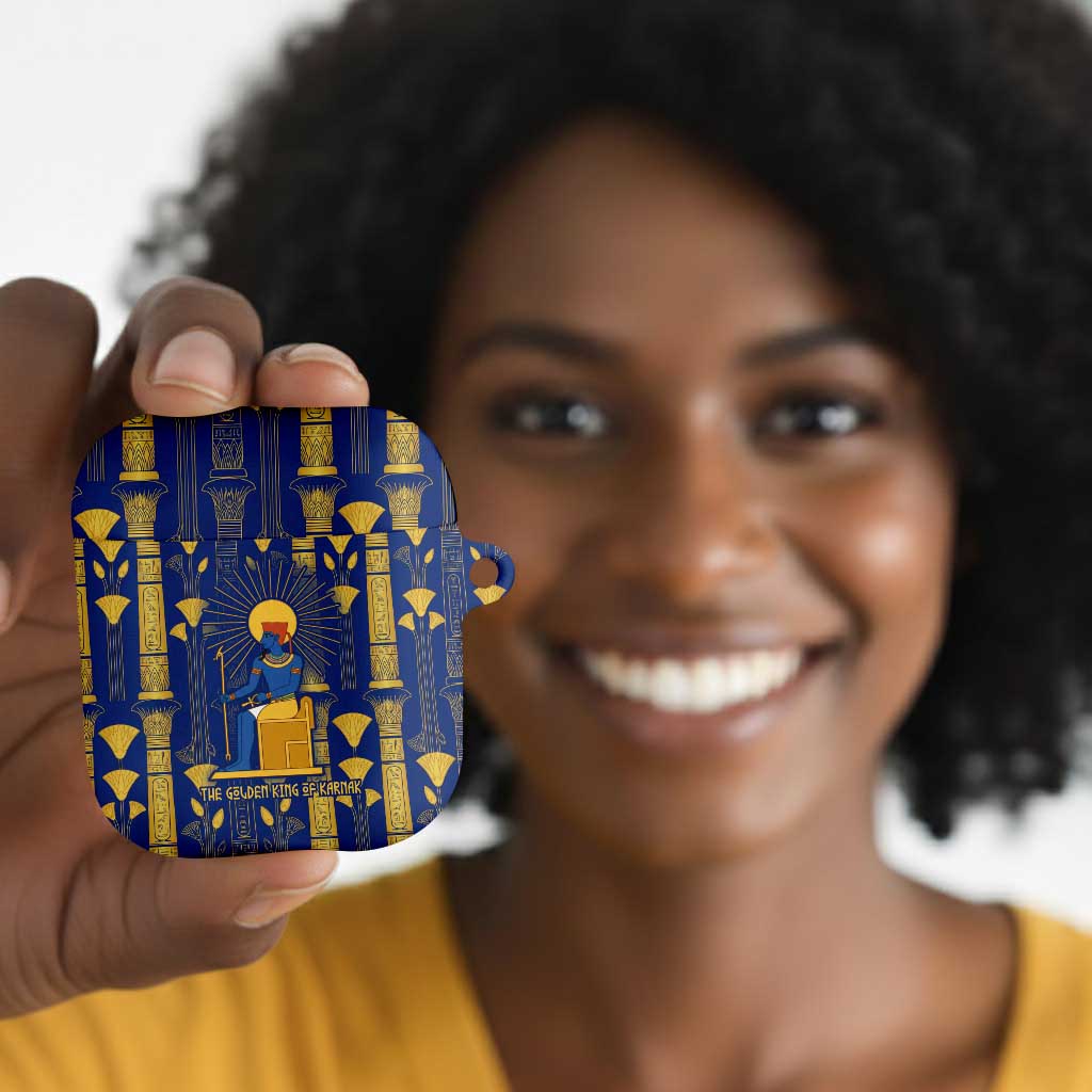 Amun AirPods Case Ancient Egyptian Hieroglyphic, Pharaoh and Scarab - African Pride