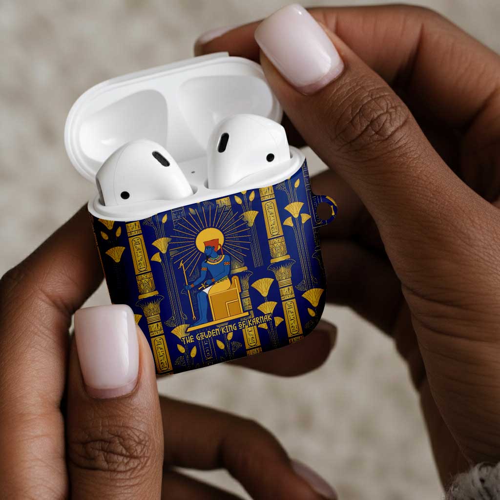 Amun AirPods Case Ancient Egyptian Hieroglyphic, Pharaoh and Scarab - African Pride