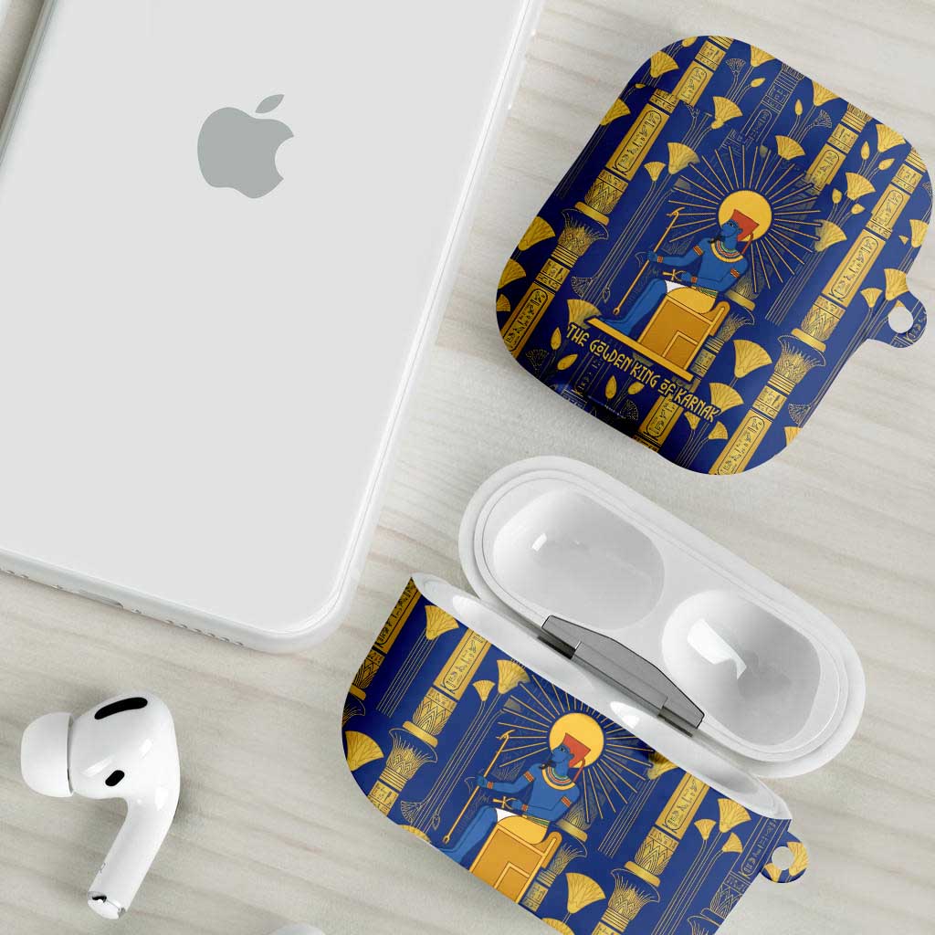 Amun AirPods Case Ancient Egyptian Hieroglyphic, Pharaoh and Scarab - African Pride