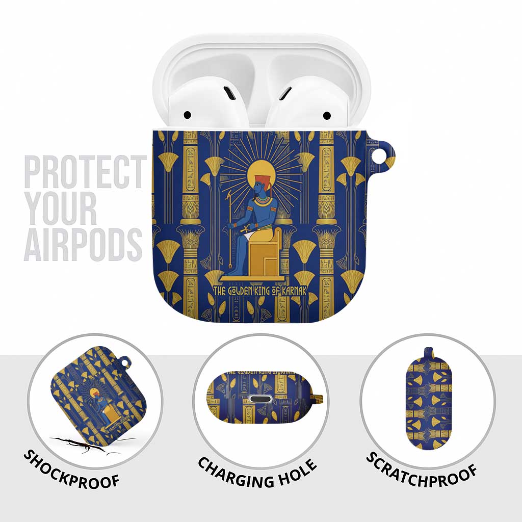 Amun AirPods Case Ancient Egyptian Hieroglyphic, Pharaoh and Scarab - African Pride