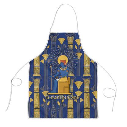 Amun Apron Ancient Egyptian Hieroglyphic, Pharaoh and Scarab - African Pride
