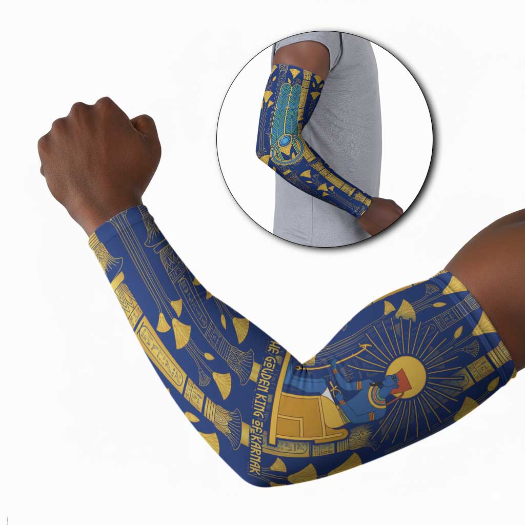Amun Arm Sleeves Ancient Egyptian Hieroglyphic, Pharaoh and Scarab - African Pride