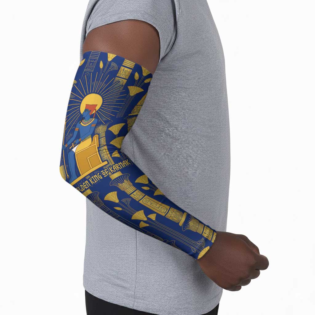 Amun Arm Sleeves Ancient Egyptian Hieroglyphic, Pharaoh and Scarab - African Pride
