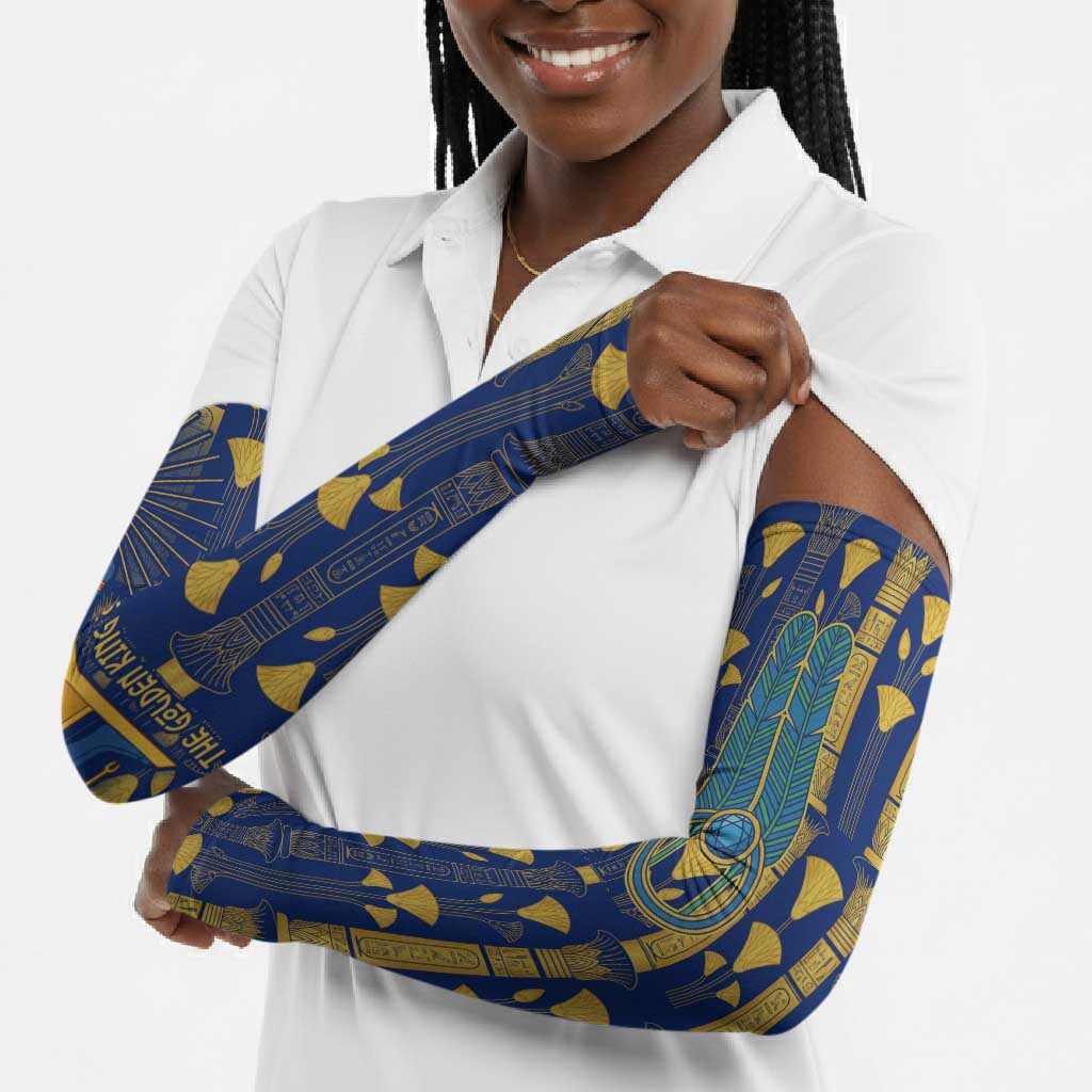 Amun Arm Sleeves Ancient Egyptian Hieroglyphic, Pharaoh and Scarab - African Pride