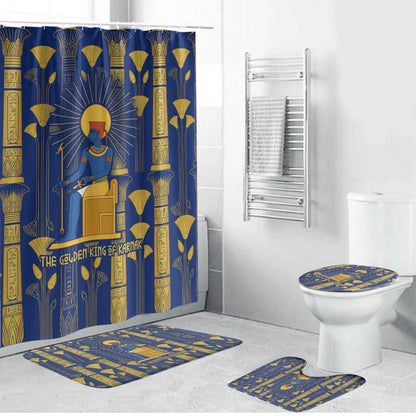 Amun Bathroom Set Ancient Egyptian Hieroglyphic, Pharaoh and Scarab - African Pride