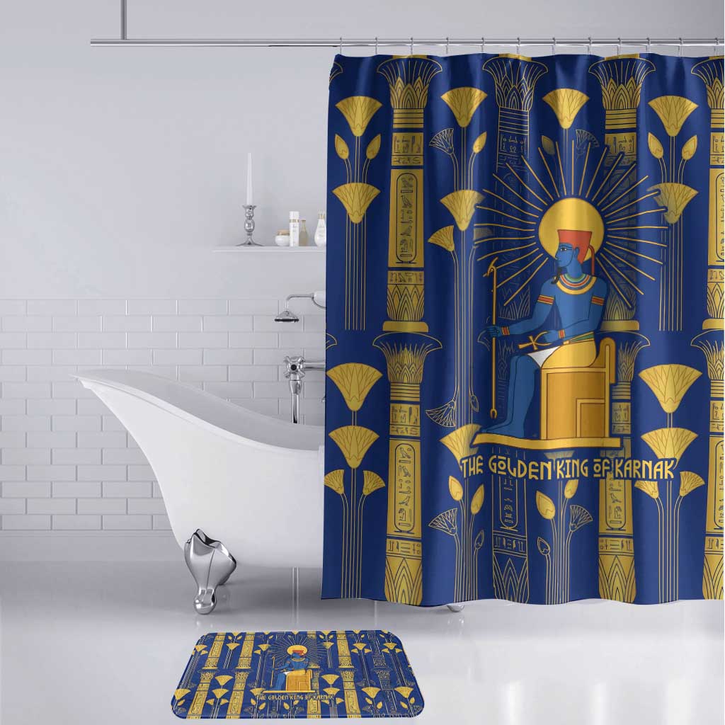 Amun Bathroom Set Ancient Egyptian Hieroglyphic, Pharaoh and Scarab - African Pride