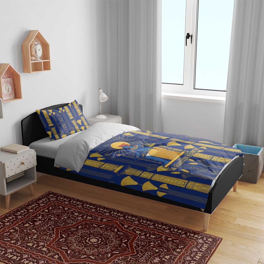 Amun Bedding Set Ancient Egyptian Hieroglyphic, Pharaoh and Scarab - African Pride