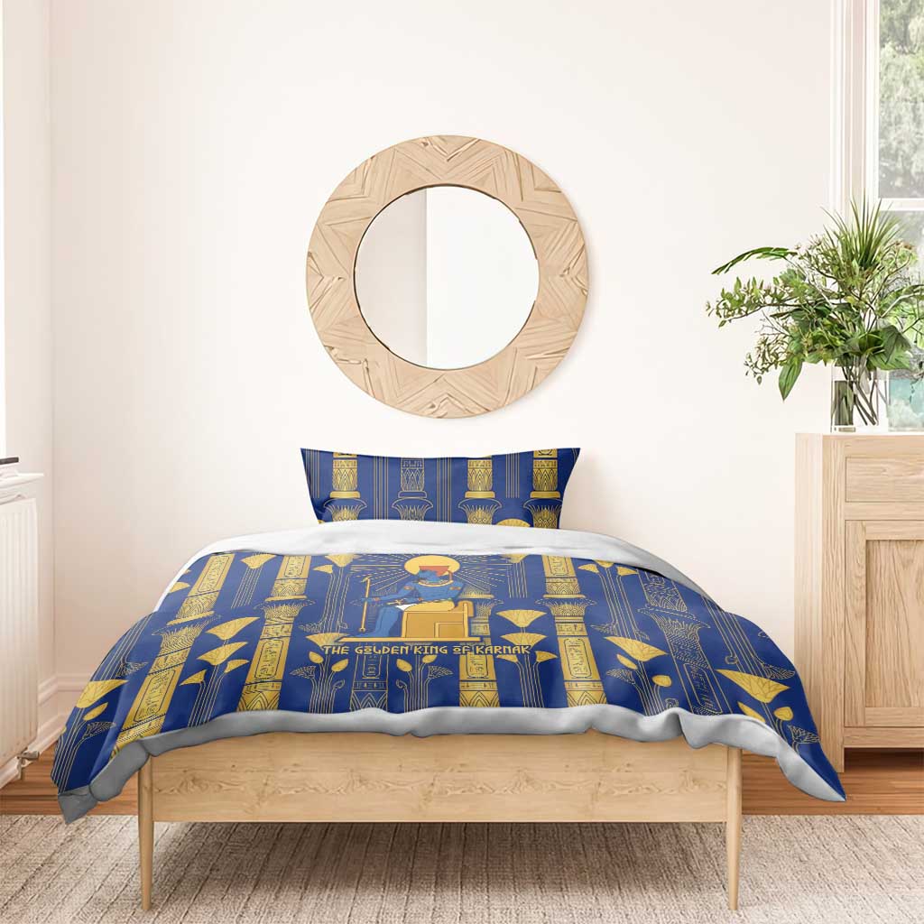 Amun Bedding Set Ancient Egyptian Hieroglyphic, Pharaoh and Scarab - African Pride