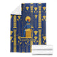 Amun Blanket Ancient Egyptian Hieroglyphic, Pharaoh and Scarab - African Pride