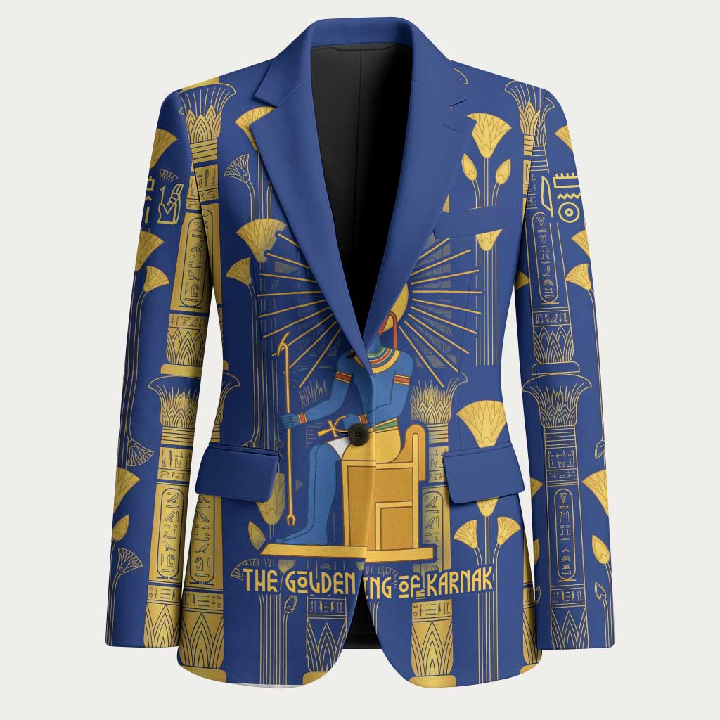 Amun Blazer Ancient Egyptian Hieroglyphic, Pharaoh and Scarab - African Pride