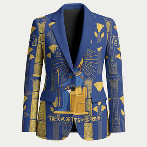Amun Blazer Ancient Egyptian Hieroglyphic, Pharaoh and Scarab - African Pride