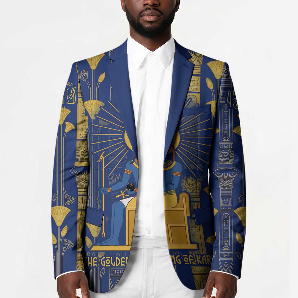 Amun Blazer Ancient Egyptian Hieroglyphic, Pharaoh and Scarab - African Pride