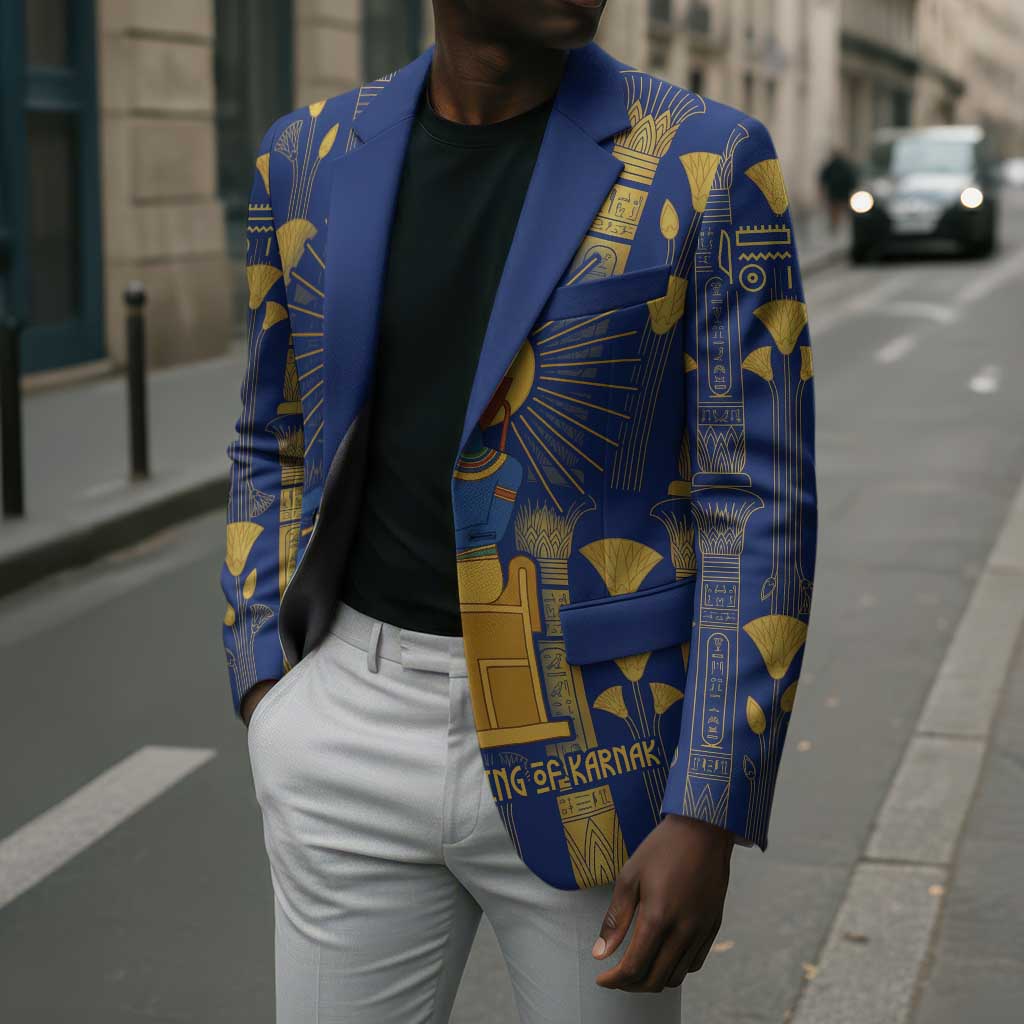 Amun Blazer Ancient Egyptian Hieroglyphic, Pharaoh and Scarab - African Pride