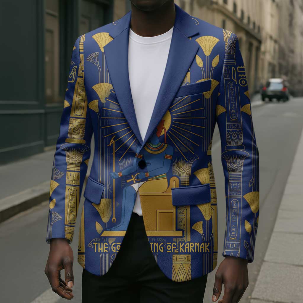 Amun Blazer Ancient Egyptian Hieroglyphic, Pharaoh and Scarab - African Pride