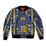 Amun Bomber Jacket Ancient Egyptian Hieroglyphic, Pharaoh and Scarab - African Pride